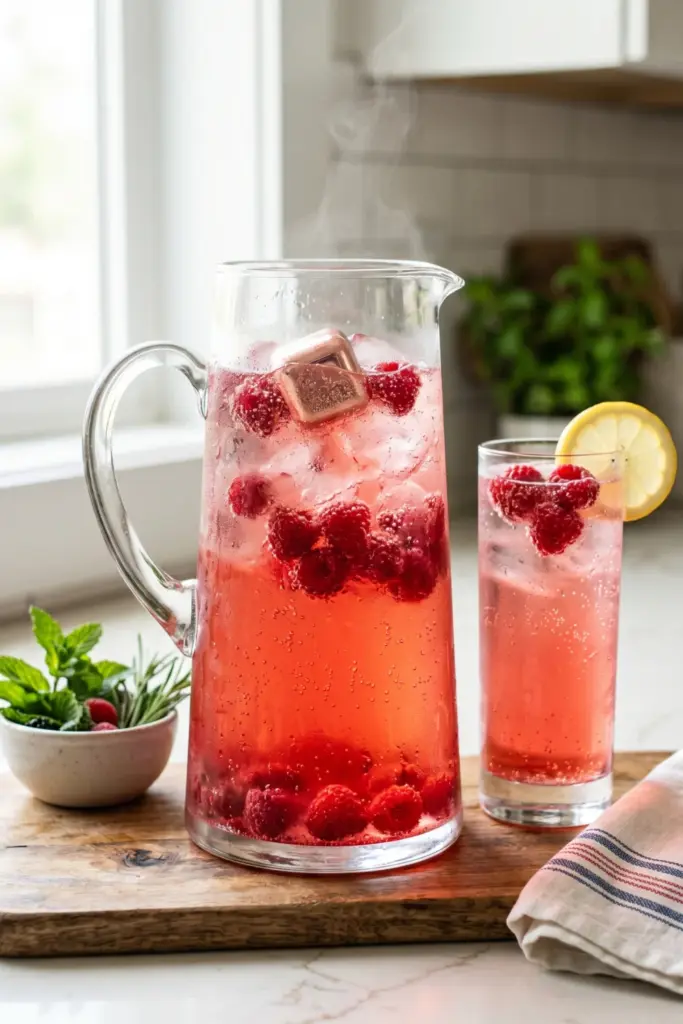 raspberry-rose-sparkling-punch-summer-party-fourth-july
