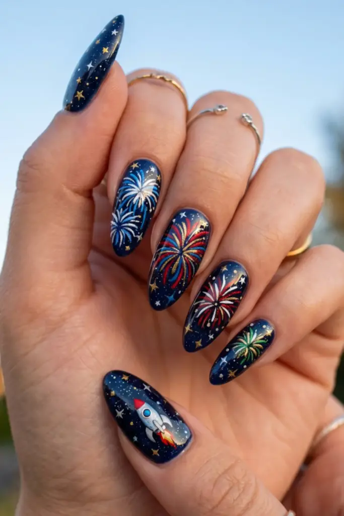 rocket-ship-firework-combo-stunning-firework-nail-designs-fourth-july-holiday-parties