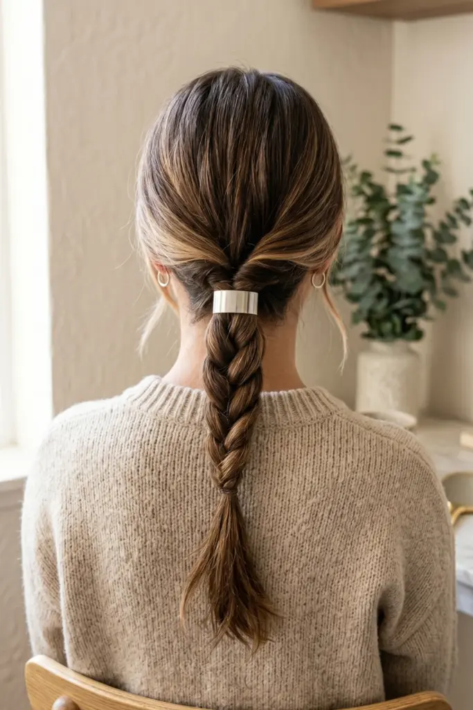 rope-braid-low-ponytail-fall-hairstyles