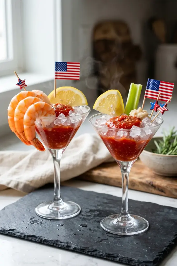 shrimp-cocktail-martini-glasses-fourth-july-finger-foods
