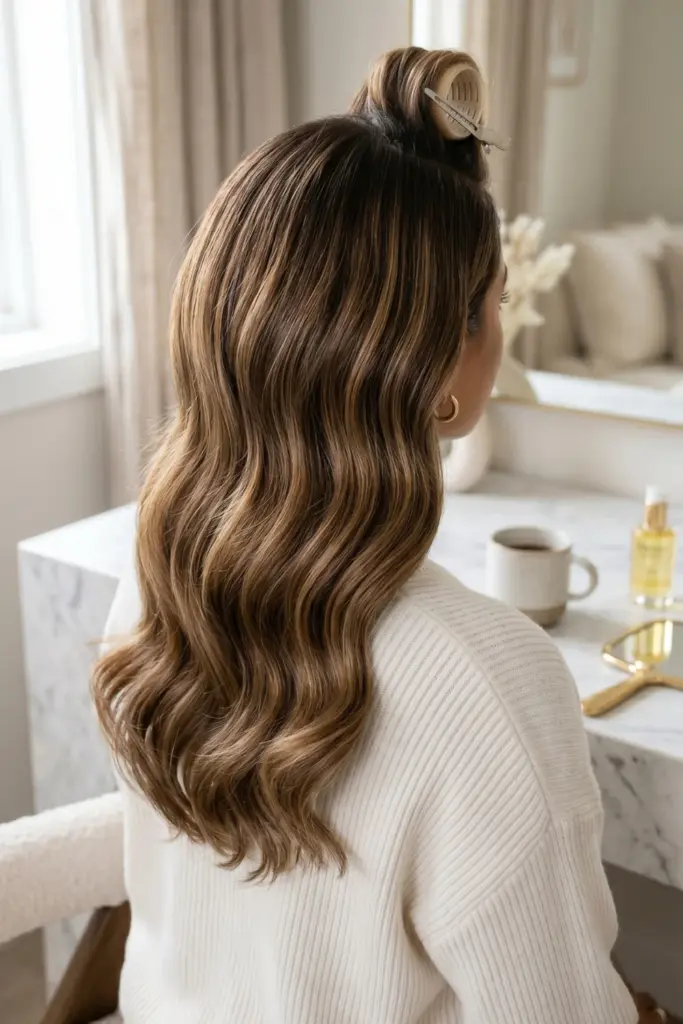 side-swept-heatless-hollywood-waves-cute-back-to-school-hairstyles-healthy-hair