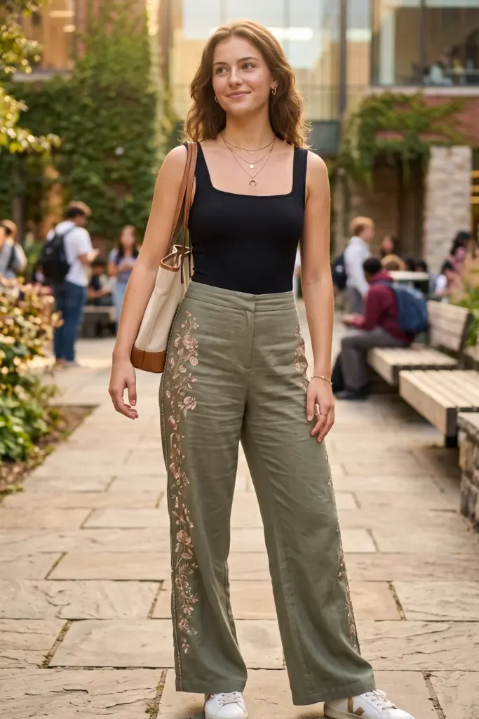 simple-bodysuit-wide-leg-trousers-layered-necklaces-viral-back-to-school-outfit-ideas-2026