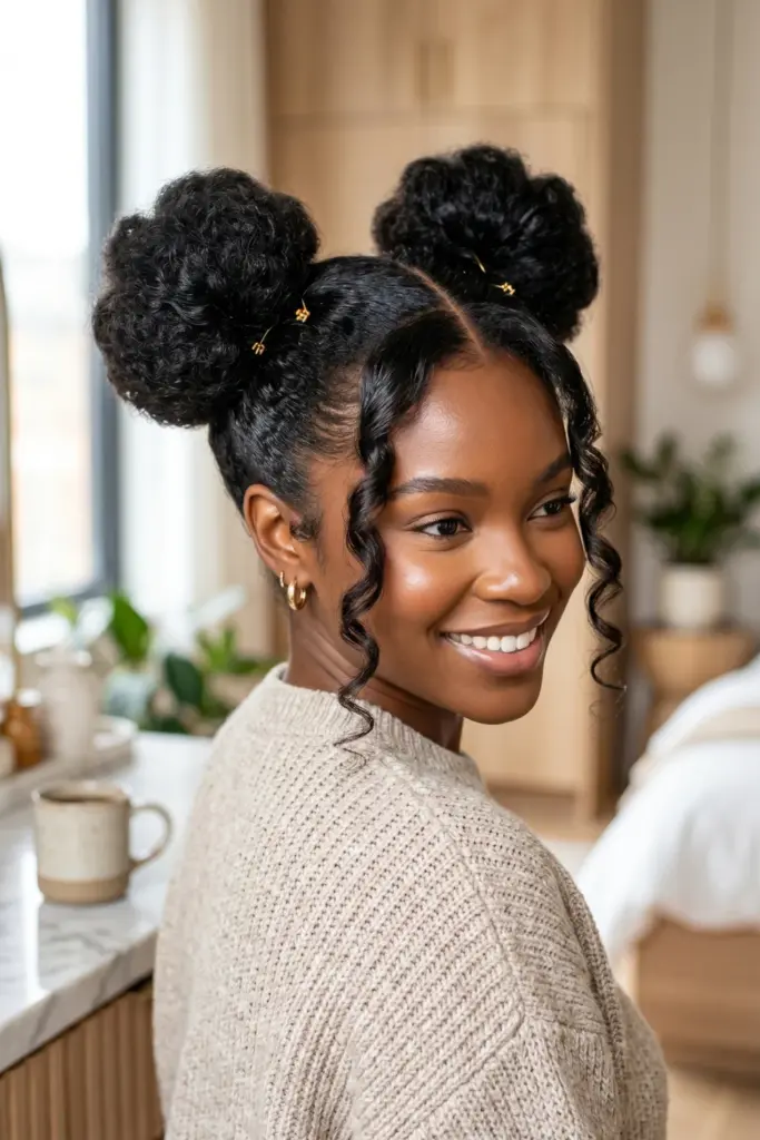 space-buns-cute-trendy-back-to-school-hairstyles-black-women-ideas