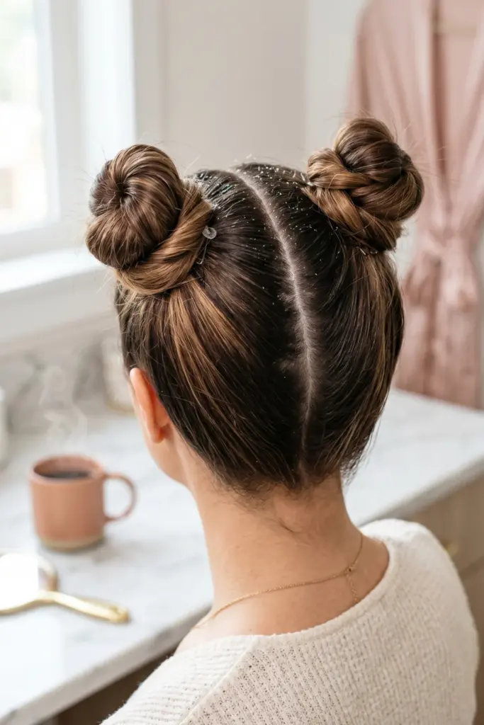 space-buns-easy-school-hairstyles-5-minutes