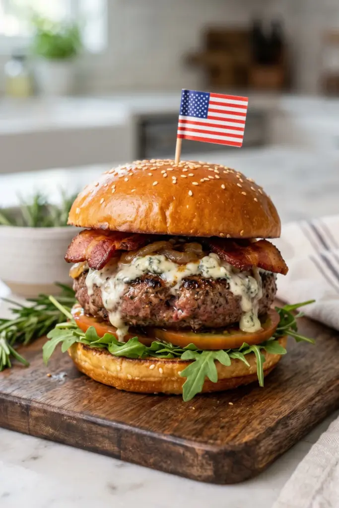 star-spangled-burgers-blue-cheese-fourth-july-bbq-recipes