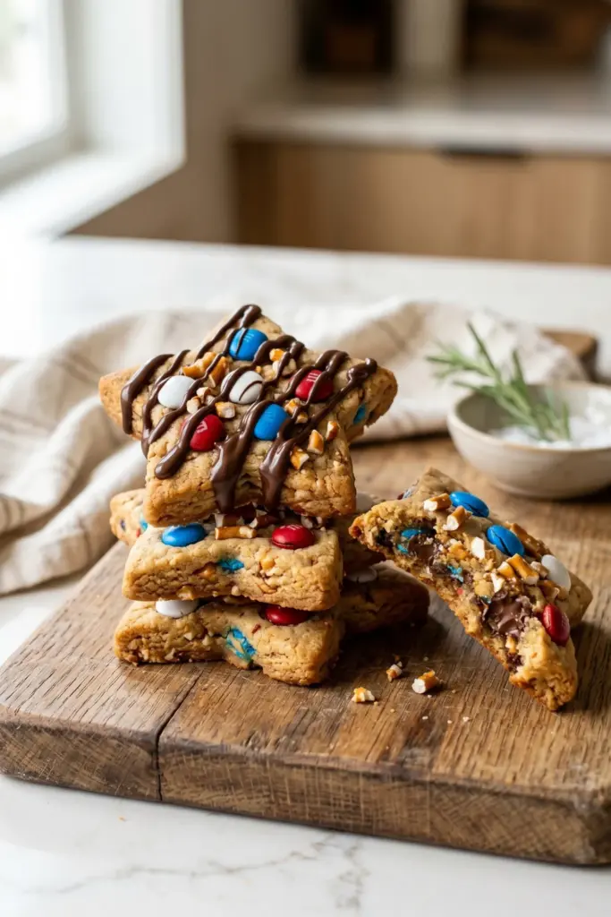 summer-cookies-recipe-ideas-pretzel-m&m-star-cookies