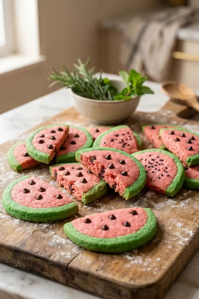 summer-cookies-recipe-ideas-watermelon-slice-sugar-cookies