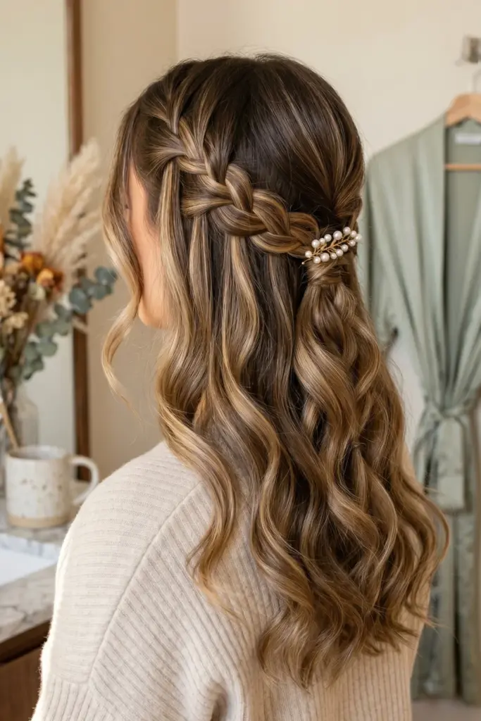 waterfall-braid-loose-waves-fall-hairstyles