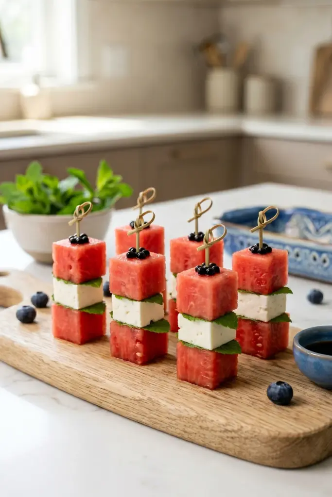 watermelon-feta-bites-balsamic-caviar-fourth-july-finger-foods