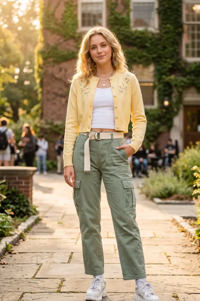y2k-crop-cardigan-high-waisted-cargo-pants-school-outfit-picture-day