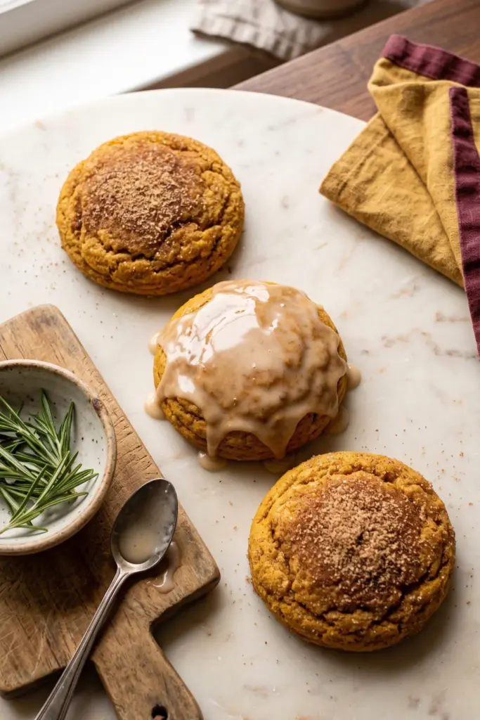 easy-cozy-fall-cookie-glazed-pumpkin-donut
