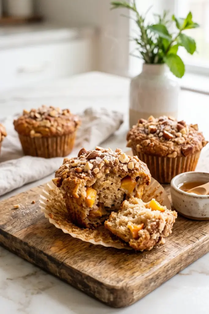 healthy_peach_cobbler_muffins_lunchbox_recipe