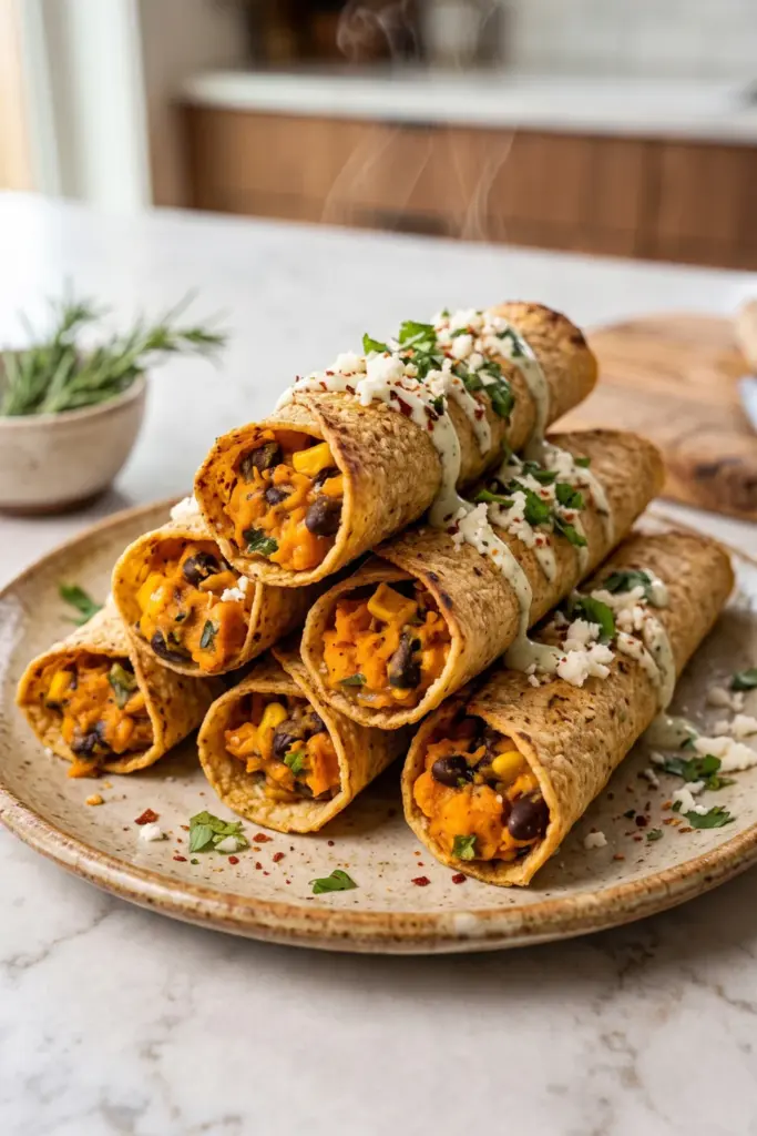sweet-potato-and-black-bean-taquitos-cozy-back-to-school-lunch-recipe-ideas-kids-will-actually-eat