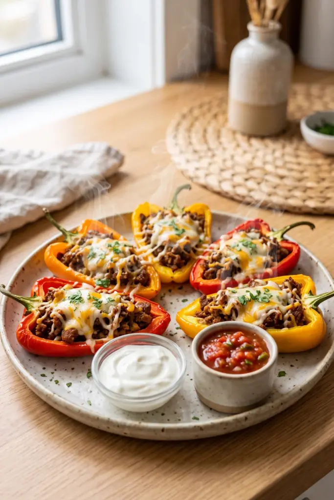 taco-stuffed-bell-peppers-mini-cozy-back-to-school-lunch-recipe-ideas-kids-will-actually-eat