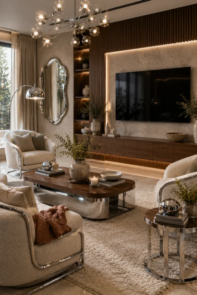 best-modern-chrome-home-interior-decor-ideas-chrome-warm-wood-mixed-material
