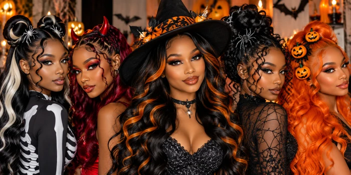Easy best Halloween hair design ideas featuring stylish, creative, and stunning spooky hairstyles for a glamorous Halloween look.