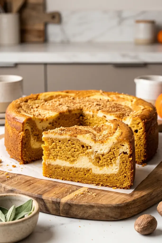 easy-thanksgiving-cake-pumpkin-cheesecake-swirl