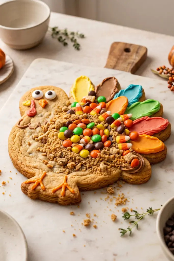easy-thanksgiving-cake-turkey-shaped-cookie