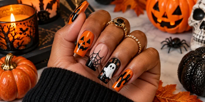 Best Chunky Halloween Nail Design Ideas: Spooky Looks