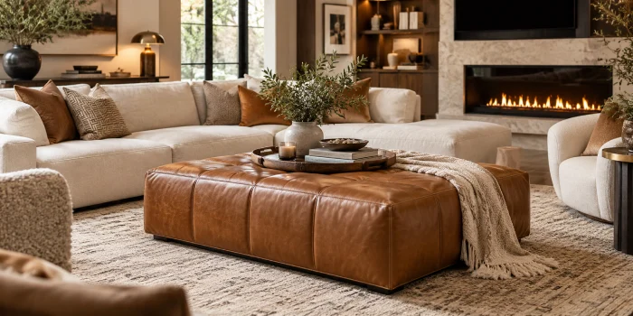 Modern Leather Ottoman Coffee Tables: Stylish Ideas for a Sophisticated Living Room