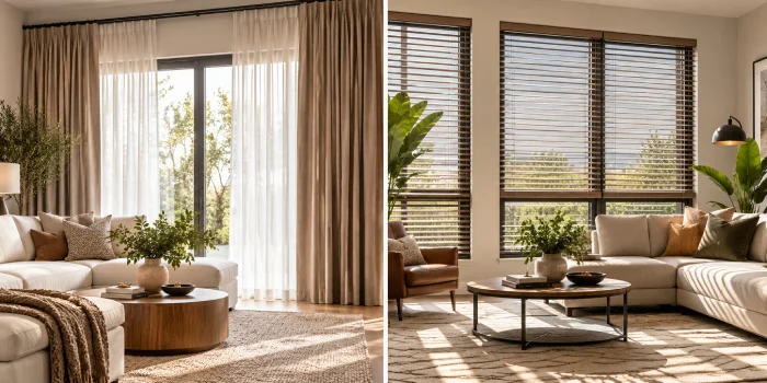 Modern Living Room Curtains vs Blinds: Stylish Ideas to Transform Your Space