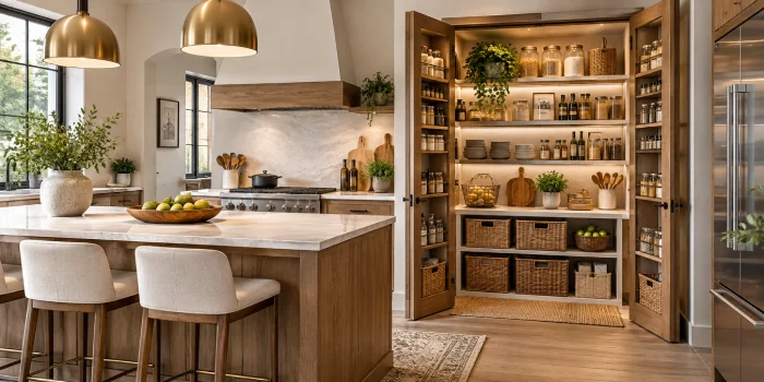 Modern Kitchen Open-Door Pantry Ideas for Stylish Storage
