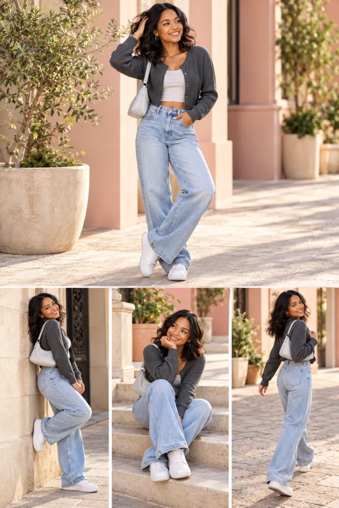 Cute poses for pictures for every occasion, featuring stylish and natural photo pose ideas for selfies, mirror pictures, outdoor photos, best friend pictures, and Instagram-worthy portraits.