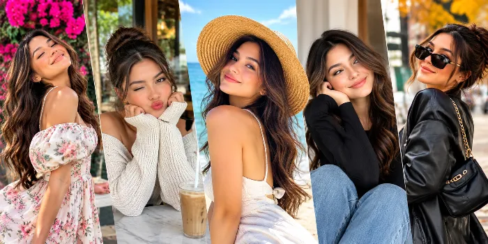 Cute poses for pictures to copy for every occasion, featuring stylish women in playful photo poses for selfies, beach pictures, café photos, and everyday lifestyle photography.